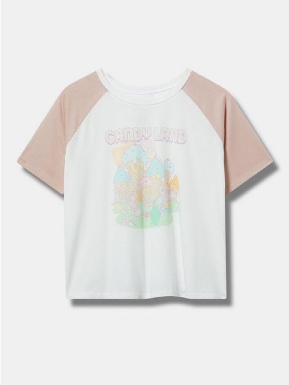 Torrid Candy Land Cotton Raglan Crop Tee